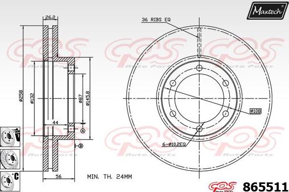 Maxtech 871122 - Brake Disc car-mod.net