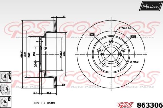 Maxtech 70180334 - Seal, brake caliper piston car-mod.net