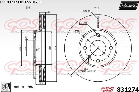 Maxtech 70180259 - Seal, brake caliper piston car-mod.net