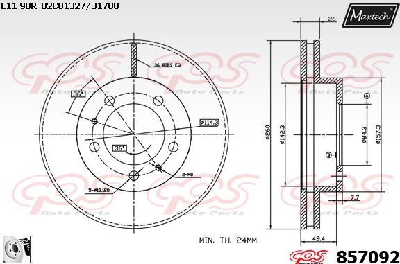 Maxtech 70180280 - Seal, brake caliper piston car-mod.net