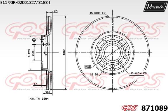 Maxtech 70180273 - Seal, brake caliper piston car-mod.net