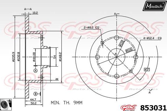 Maxtech 72942034 - Piston, brake caliper car-mod.net