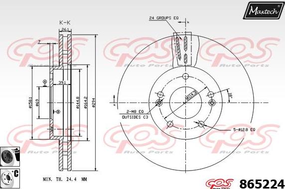 Maxtech 72942024 - Piston, brake caliper car-mod.net