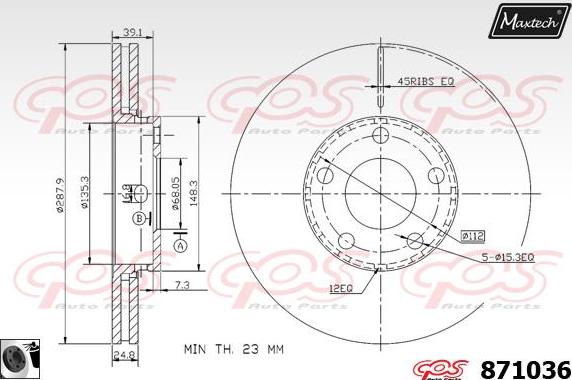Maxtech 72954006 - Piston, brake caliper car-mod.net