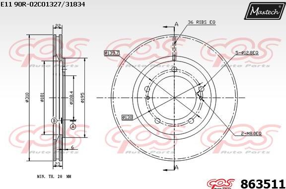 Maxtech 72954016 - Piston, brake caliper car-mod.net