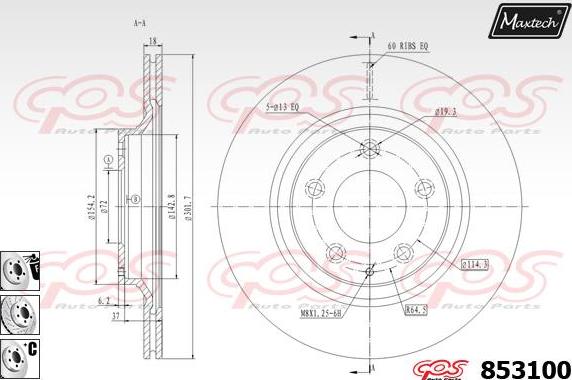 Maxtech 72954010 - Piston, brake caliper car-mod.net