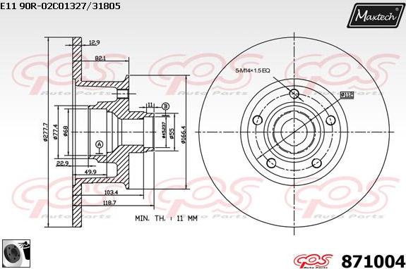 Maxtech 72954035 - Piston, brake caliper car-mod.net