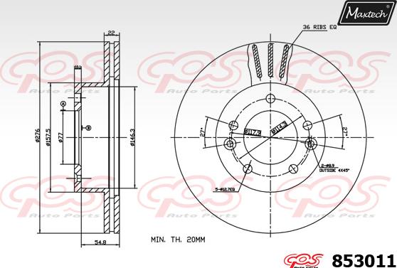 Maxtech 72954033 - Piston, brake caliper car-mod.net