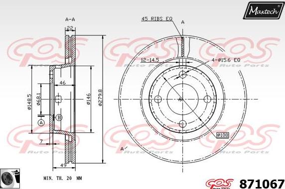 Maxtech 72957013 - Piston, brake caliper car-mod.net