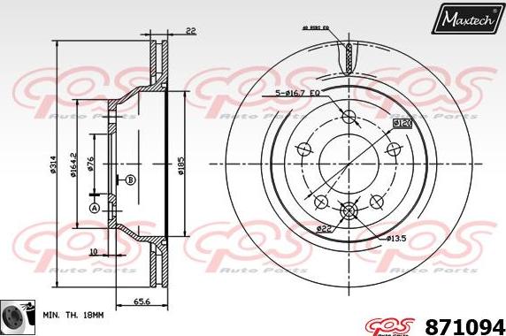 Maxtech 72957027 - Piston, brake caliper car-mod.net
