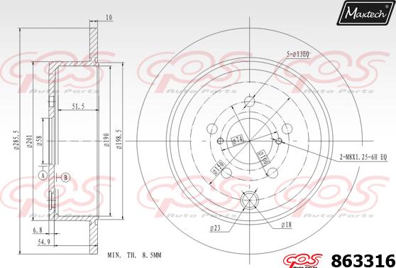 Maxtech 72938029P - Piston, brake caliper car-mod.net