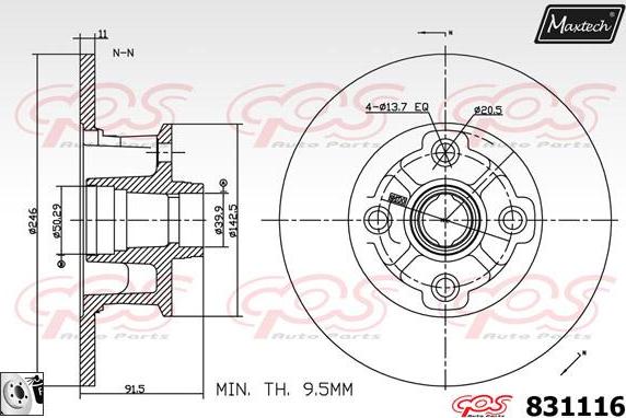 Maxtech 72938077 - Piston, brake caliper car-mod.net