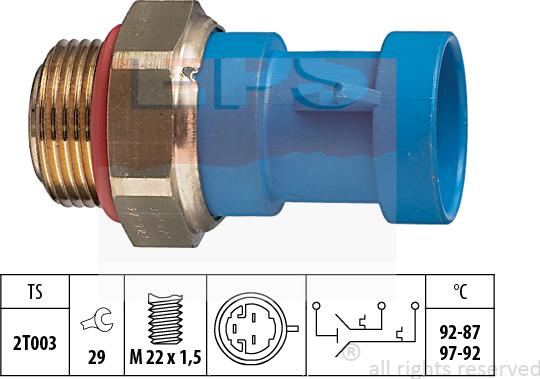 MDR EPS-1850 643 - Temperature Switch, radiator / air conditioner fan car-mod.net