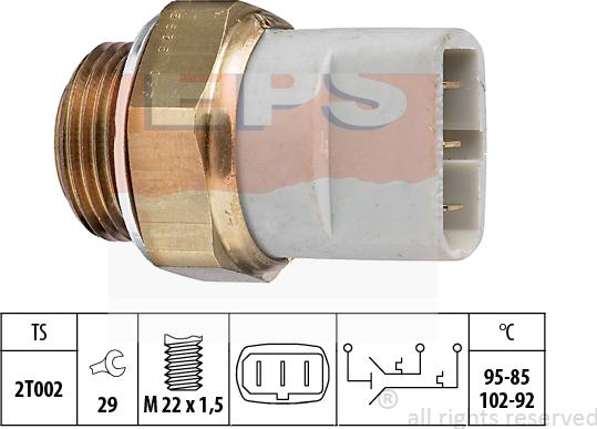 MDR EPS-1850 635 - Temperature Switch, radiator / air conditioner fan car-mod.net
