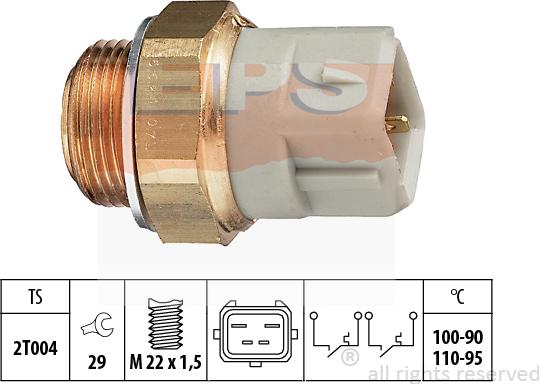 MDR EPS-1850 624 - Temperature Switch, radiator / air conditioner fan car-mod.net
