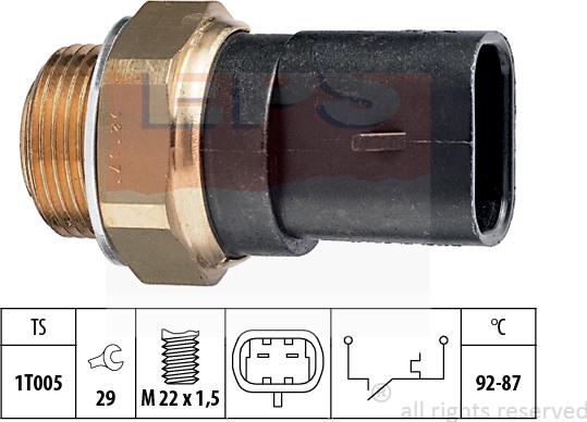 MDR EPS-1850 031 - Temperature Switch, radiator / air conditioner fan car-mod.net
