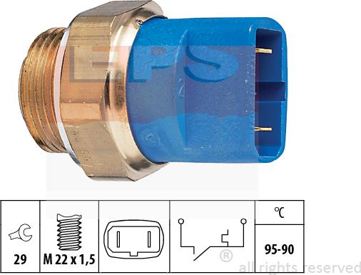 MDR EPS-1850 032 - Temperature Switch, radiator / air conditioner fan car-mod.net