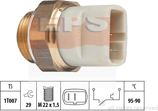 MDR EPS-1850 027 - Temperature Switch, radiator / air conditioner fan car-mod.net