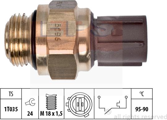 MDR EPS-1850 196 - Temperature Switch, radiator / air conditioner fan car-mod.net