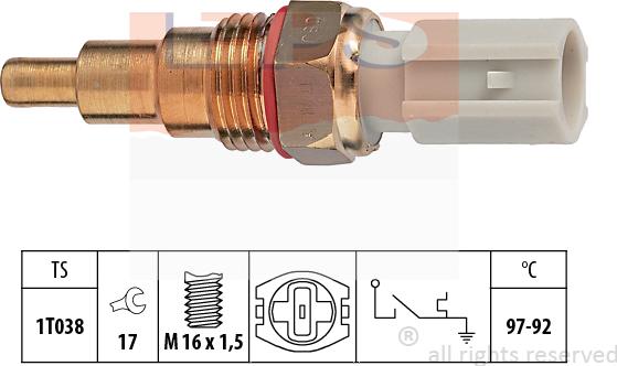 MDR EPS-1850 189 - Temperature Switch, radiator / air conditioner fan car-mod.net