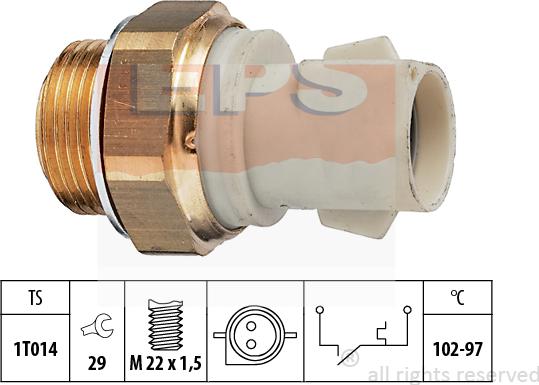 MDR EPS-1850 137 - Temperature Switch, radiator / air conditioner fan car-mod.net