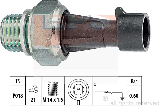 MDR EPS-1800 129 - Sender Unit, oil pressure car-mod.net