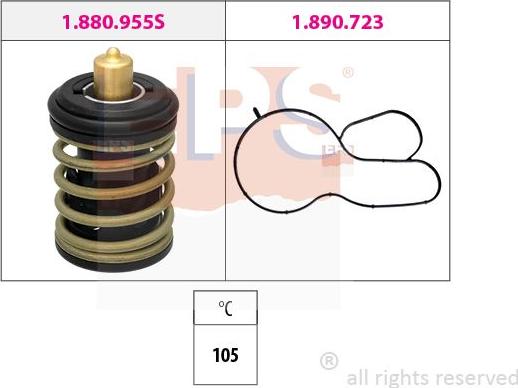 MDR EPS-1880 955 - Coolant thermostat / housing car-mod.net
