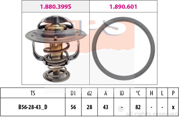 MDR EPS-1880 404 - Coolant thermostat / housing car-mod.net