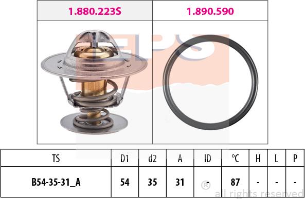 MDR EPS-1880 432 - Coolant thermostat / housing car-mod.net