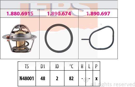 MDR EPS-1880 691 - Coolant thermostat / housing car-mod.net