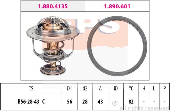 MDR EPS-1880 640 - Coolant thermostat / housing car-mod.net