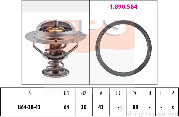 MDR EPS-1880 651 - Coolant thermostat / housing car-mod.net