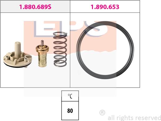 MDR EPS-1880 689 - Coolant thermostat / housing car-mod.net