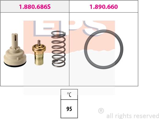 MDR EPS-1880 686 - Coolant thermostat / housing car-mod.net