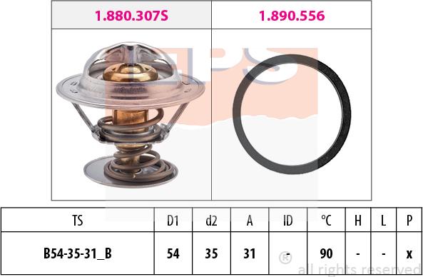MDR EPS-1880 307 - Coolant thermostat / housing car-mod.net