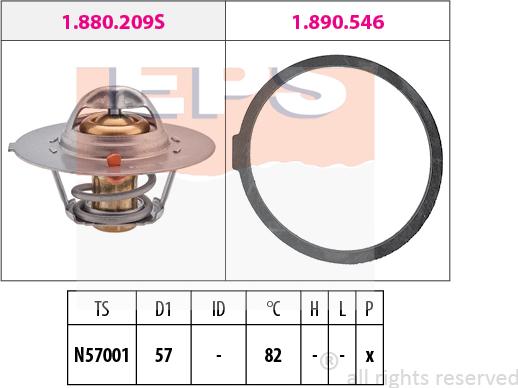MDR EPS-1880 209 - Coolant thermostat / housing car-mod.net