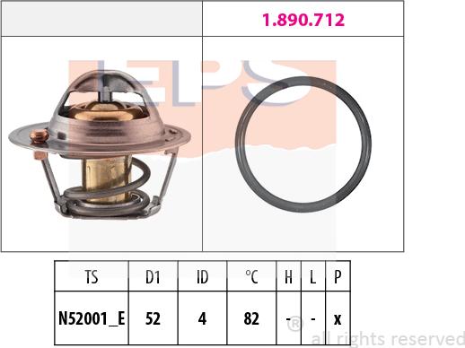MDR EPS-1880 725 - Coolant thermostat / housing car-mod.net