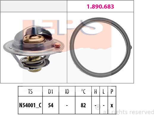 MDR EPS-1880 727 - Coolant thermostat / housing car-mod.net