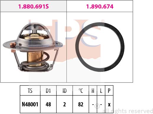 MDR EPS-1879 999 - Coolant thermostat / housing car-mod.net