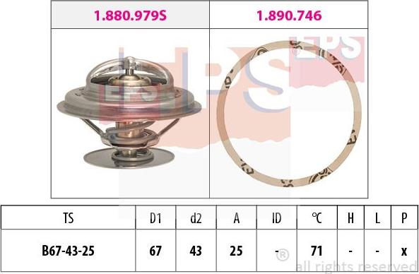 MDR EPS-1879 942 - Coolant thermostat / housing car-mod.net