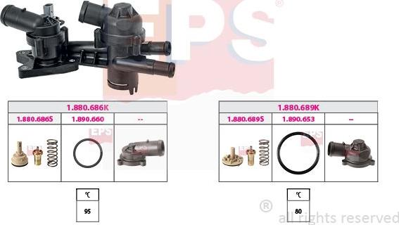 MDR EPS-1879 960KK - Coolant thermostat / housing car-mod.net