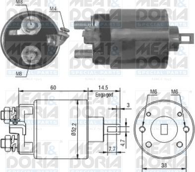 Meat & Doria 46056 - Solenoid Switch, starter car-mod.net