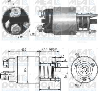 Meat & Doria 46005 - Solenoid Switch, starter car-mod.net