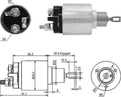 Meat & Doria 46033 - Solenoid Switch, starter car-mod.net