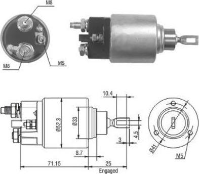 Meat & Doria 46153 - Solenoid Switch, starter car-mod.net