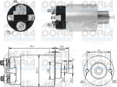 Meat & Doria 46167 - Solenoid Switch, starter car-mod.net
