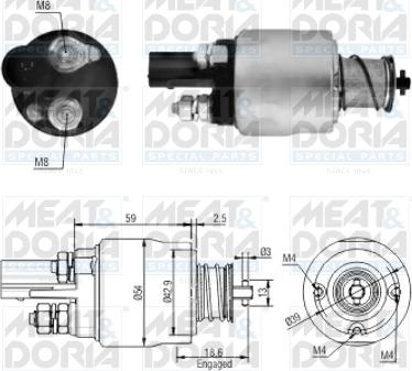 Meat & Doria 46126 - Solenoid Switch, starter car-mod.net