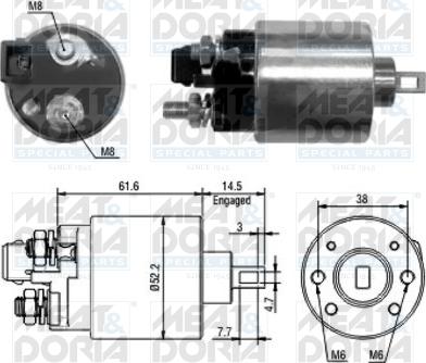 Meat & Doria 46123 - Solenoid Switch, starter car-mod.net