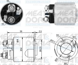 Meat & Doria 46295 - Solenoid Switch, starter car-mod.net