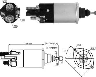 Meat & Doria 46255 - Solenoid Switch, starter car-mod.net